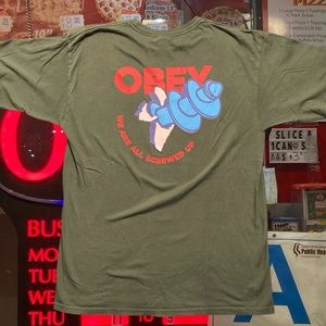 obey “we’re all screwed up tee”